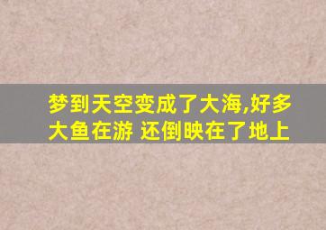 梦到天空变成了大海,好多大鱼在游 还倒映在了地上